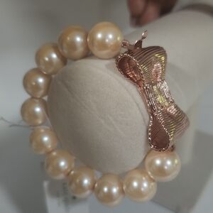 Kate Spade Pearl Bracelet with Rose Gold Bow